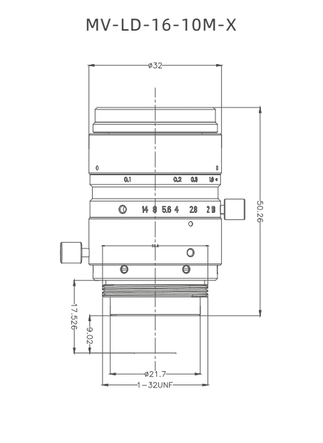 MV-LD-16-10M-X — model drawing