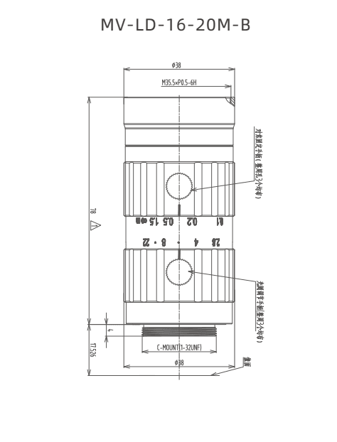 MV-LD-16-20M-B — model drawing