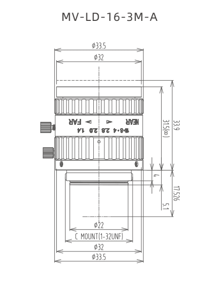 MV-LD-16-3M-A — model drawing