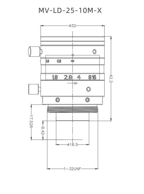 MV-LD-25-10M-X — model drawing