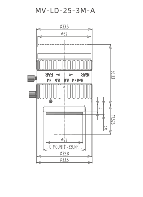 MV-LD-25-3M-A — model drawing