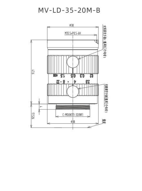 MV-LD-35-20M-B — model drawing