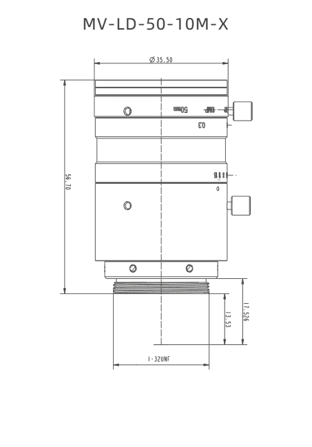 MV-LD-50-10M-X — model drawing