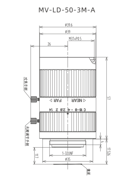 MV-LD-50-3M-A — model drawing