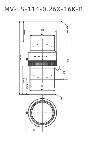 MV-LS-114-0.26X-16K-B — model drawing