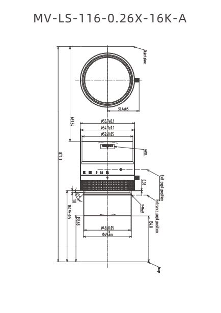 MV-LS-116-0.26X-16K-A — model drawing
