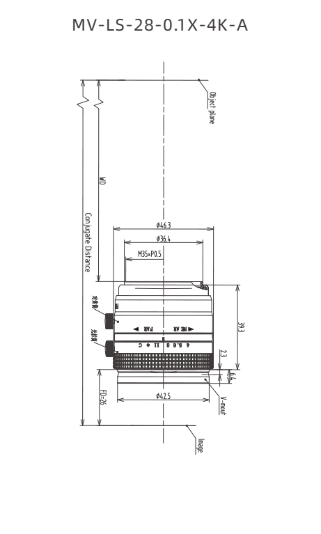 MV-LS-28-0.1X-4K-A — model drawing