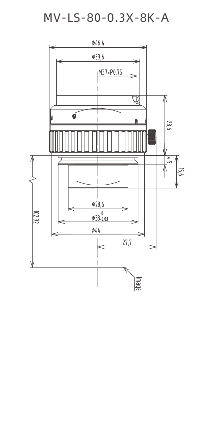 MV-LS-80-0.3X-8K-A — model drawing