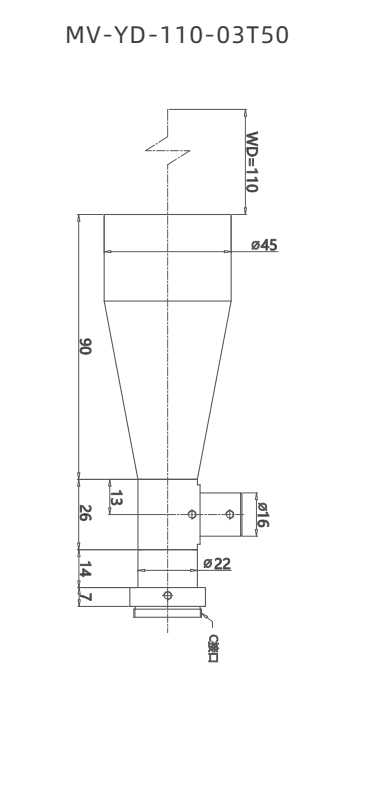 MV-YD-110-03T50 — model drawing