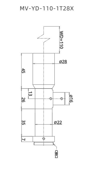 MV-YD-110-1T28X — model drawing
