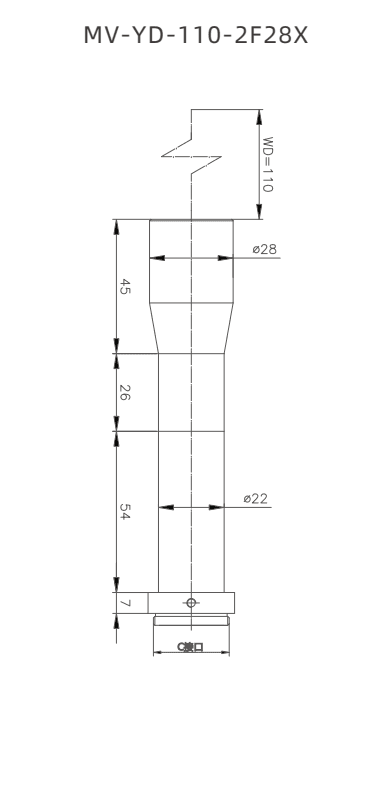 MV-YD-110-2F28X — model drawing