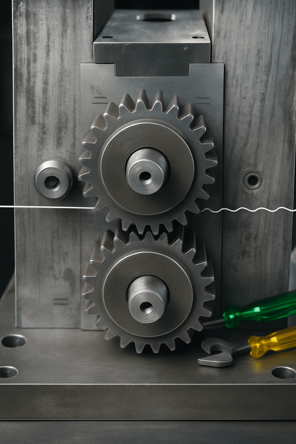 Wire Crimping Machine Automation - Precision wire length setting, crimping and cutting for sieve and mesh production.